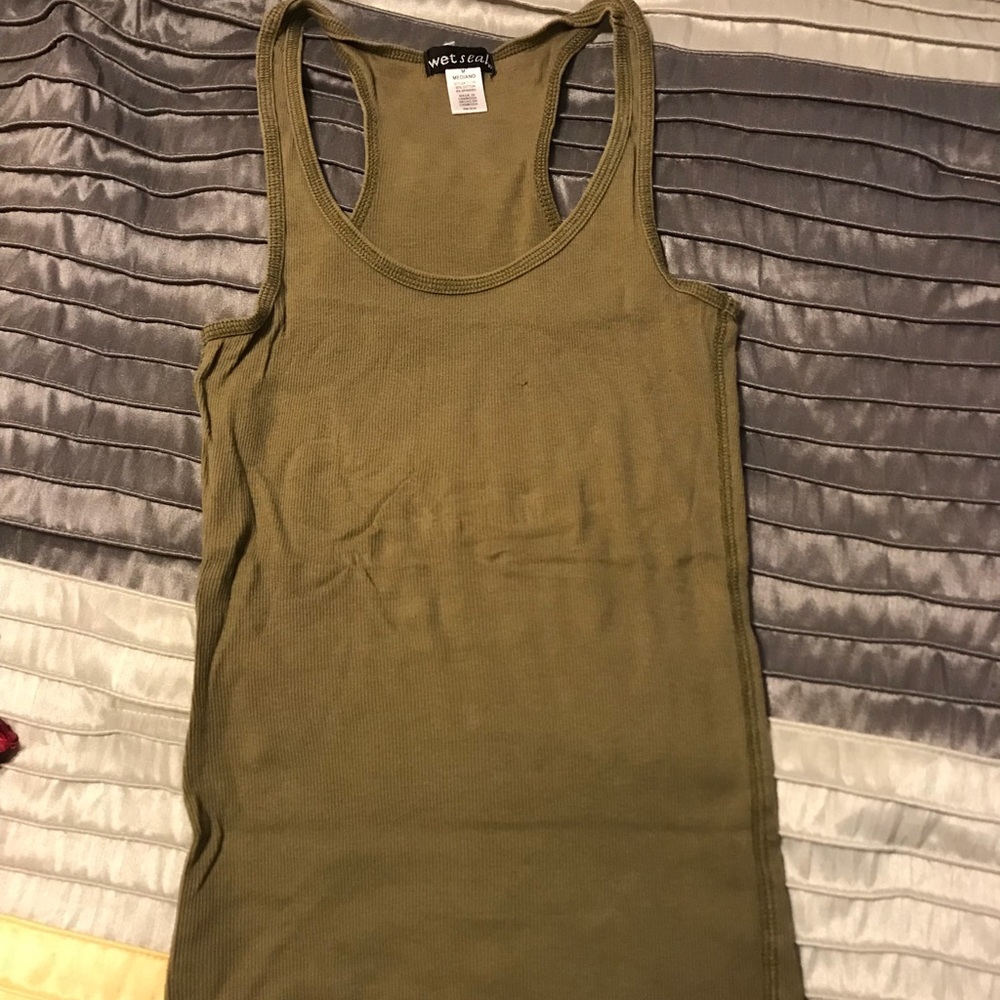 Ribbed Racerback Tank Top.